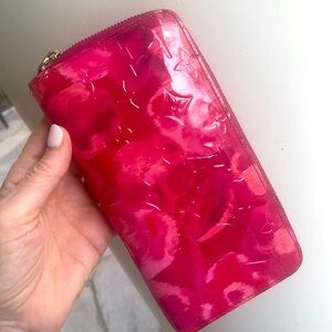 Louis Vuitton Limited Edition Pink and Red  zippy wallet